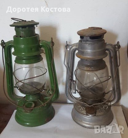 Стари газени фенери, 2 бр, снимка 1