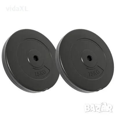 vidaXL Плочи за тежести, 2 бр, 30 кг, цимент（SKU:93598）, снимка 1