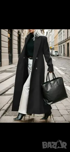 Елеганто, дълго, дамско палто, снимка 1