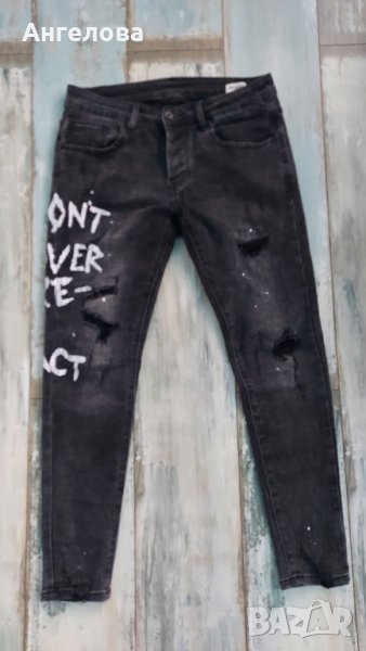 Черни мъжки дънки, снимка 1