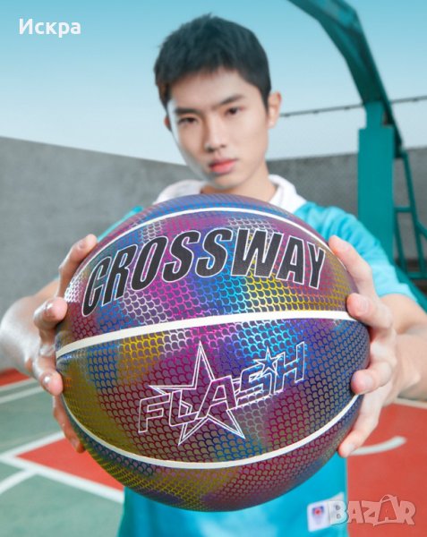 Баскетболна топка със светлоотразителна холографна повърхност , снимка 1