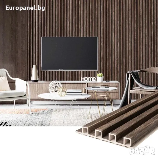 Декоративен PVC Панел - Чампино - 16 х 2.4 х 266 см, снимка 1