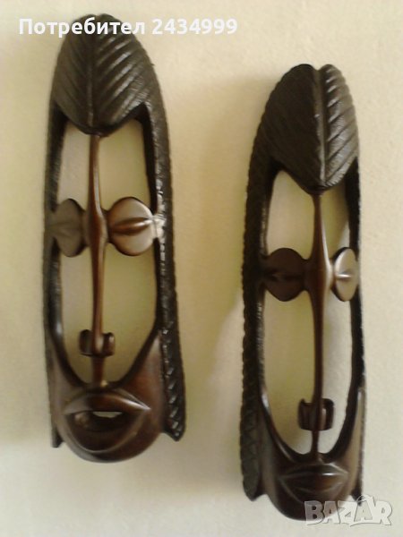 Продавам 2 африкански маски от абанос ., снимка 1
