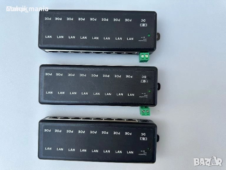 8Port Poe Injector 8Порта DC Мрежови Инжектор IP Камери NVR 8хПортов Суич от които 8хПорт POE, снимка 1