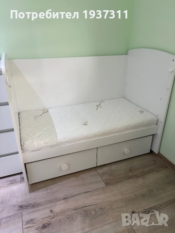 Нова бебешка кошарa Nicolle baby със скрин и нов матрак, снимка 6 - Кошарки - 52047134