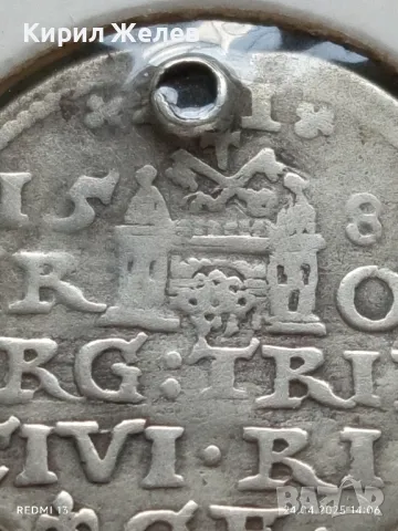 Сребърна монета 3 гроша 1589г. Сигизмунд трети Херцогство Ливония 28461, снимка 8 - Нумизматика и бонистика - 50020689