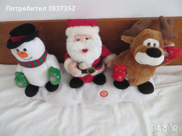 Коледна декорация пеещи и танцуващи, снимка 2 - Музикални играчки - 42219678