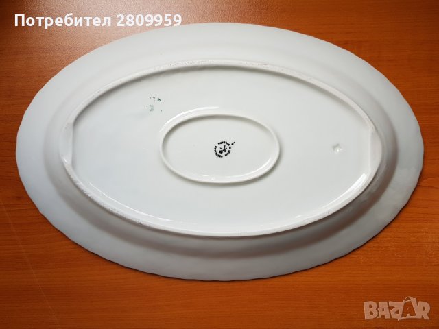 Плата за поднос от порцелан и релефно стъкло, снимка 4 - Други - 37697487