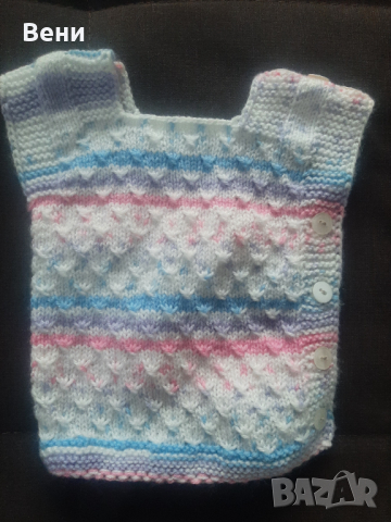 Ръчно плетено бебешко пуловерче в Жилетки и елечета за бебе в гр. Монтана -  ID36515267 — Bazar.bg