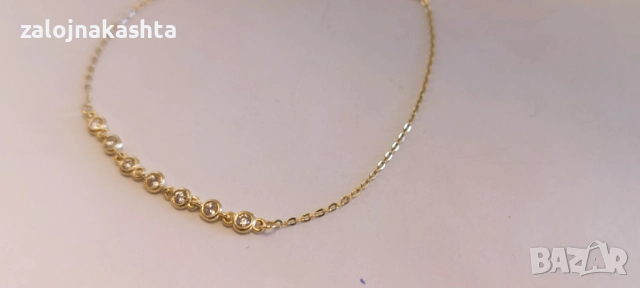 Нова-Златна гривна-1,49гр/14кр, снимка 2 - Гривни - 52736073