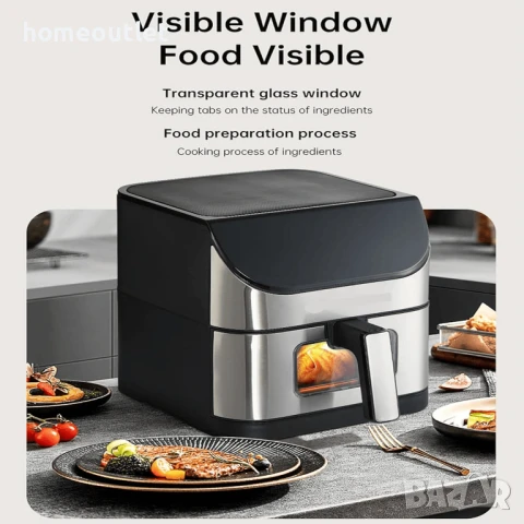 ПРОМОЦИЯ Многофункционален фритюрник за готвене с горещ въздух AIR FRYER RA620DS, снимка 4 - Фритюрници - 50972845