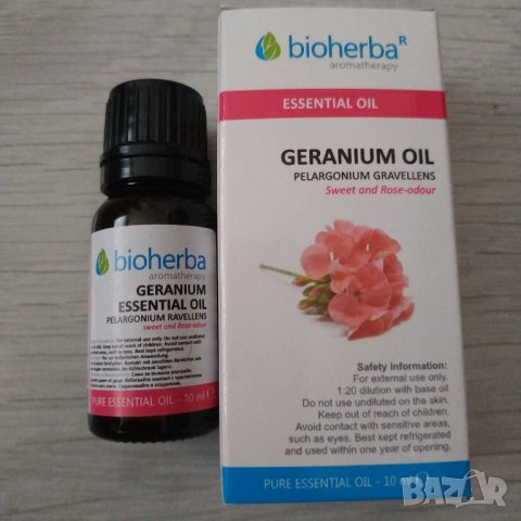 Етерично масло от Гераниум, Geranium Oil Биохерба 10 мл., снимка 2 - Други - 39224951