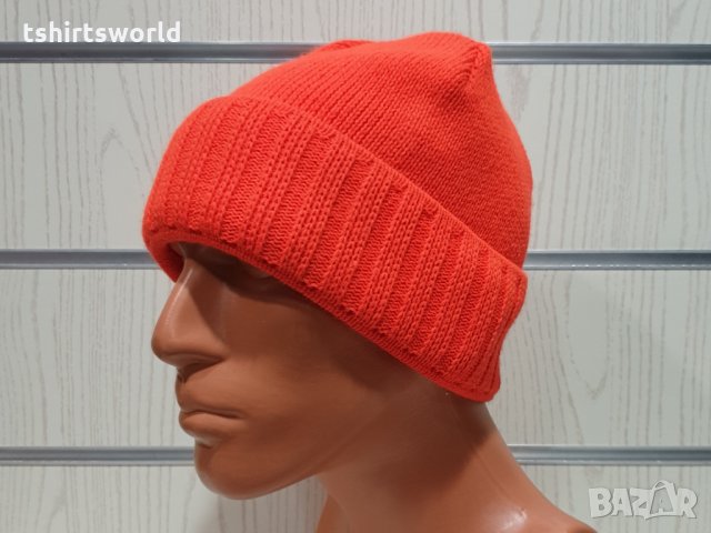 Нова зимна шапка Марекс с подгъв в неонов цвят, снимка 3 - Шапки - 30820248