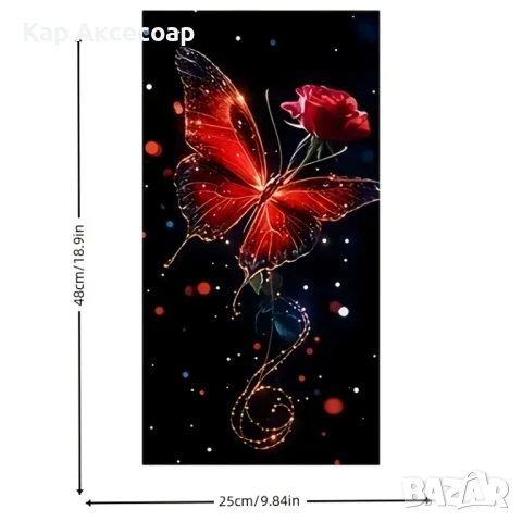 🦋 Автомобилен стикер "Пеперуда и роза" – Стил, елегантност и цвят за твоя автомобил!, снимка 2 - Аксесоари и консумативи - 50495514