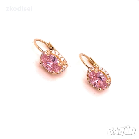 Златни обеци 2,42гр. 14кр. проба:585 модел:34515-5, снимка 2 - Обеци - 52037979