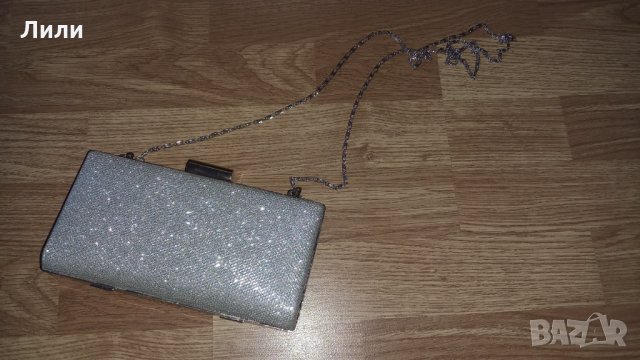Бална чанта / портмоне в сребристо. , снимка 2 - Чанти - 31429736