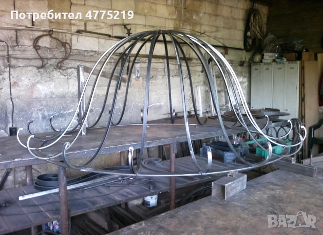 Ръчно кована метална беседка / арка за сватби, събития и градина – разглобяема, снимка 9 - Градински мебели, декорация  - 53947952