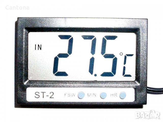 Електронен термометър с часовник за кола- квадратен, снимка 3 - Аксесоари и консумативи - 31979465