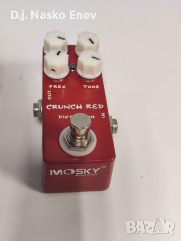 Mosky Crunch Red Distortion Guitar Pedal True Bypass - Драйв педал за ел китара /КАТО НОВ/, снимка 4 - Китари - 38002768