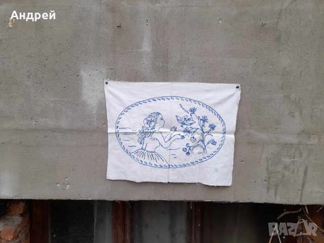 Старинна бродирана калъфка за възглавница #13