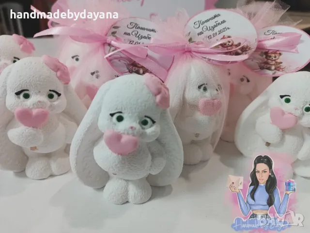Подаръчета за гости - зайче, снимка 5 - Подаръци за кръщене - 46876581
