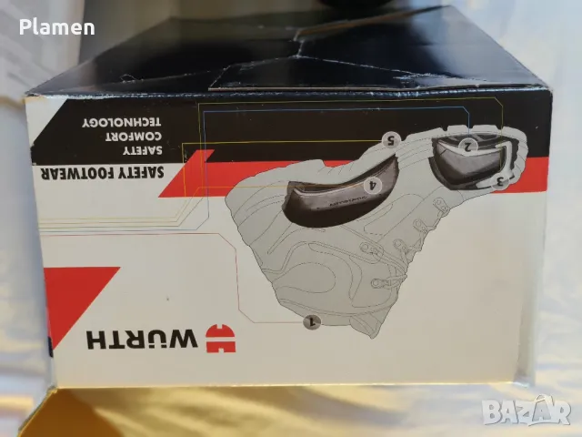 Работни обувки с бомбе " WURTH", снимка 7 - Мъжки боти - 48515221