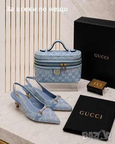 Gucci Дамски Светло Сини Обувки На Ток Гучи - Различни Модели Код E146, снимка 3 - Дамски обувки на ток - 55800018