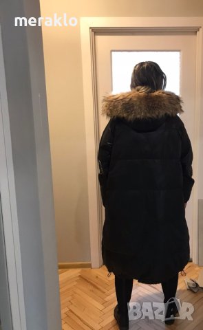 тотално намаление-Овърсайз от 330лв., ново, уникално яке, парка с гъши пух и естествен косъм , снимка 14 - Якета - 40032661