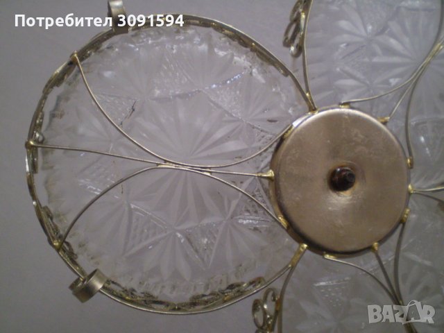 метал с кристал фруктиера за ядки локум, снимка 6 - Антикварни и старинни предмети - 37190899