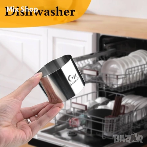 Комплект от 6 Guowall кръгли формички за торта от неръждаема стомана, снимка 2 - Други стоки за дома - 53885864