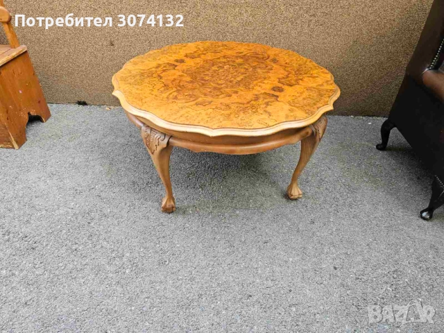 Холна маса с интарзия, снимка 3 - Маси - 52856353