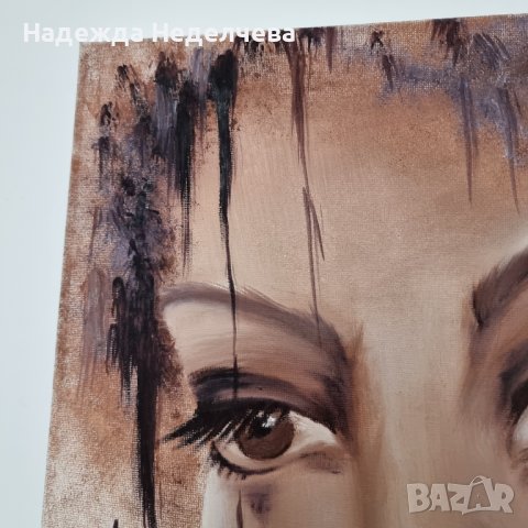 "Празнота" - авторска картина с маслени бои, снимка 4 - Картини - 44212428