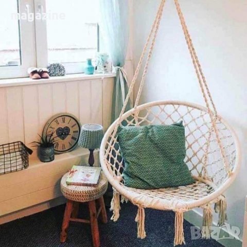Висяща въжена люлка-хамак, снимка 5 - Градински мебели, декорация  - 37317192