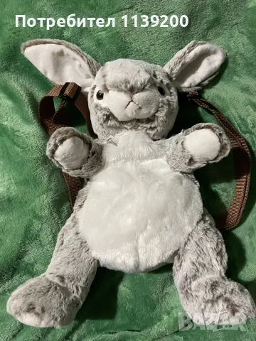 Френска детска плюшена раница зайче, снимка 6 - Раници - 49007401