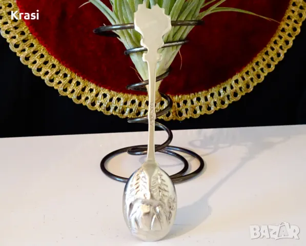 Посребрена лъжица с Елен,Замък,Люксенбург, снимка 5 - Прибори за хранене, готвене и сервиране - 47590276