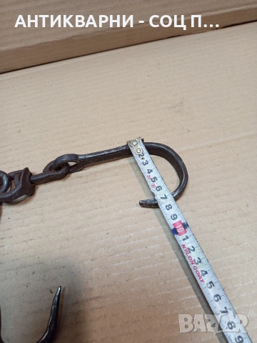 Соц Стар Ръчно Кован Ченгел За Дране На Животни 0.480кг. НОМЕР 779., снимка 13 - Антикварни и старинни предмети - 53878940