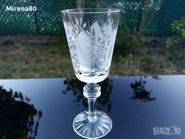 * Ропотамо * - 5 кристални чащи за вино / ракия , снимка 3 - Чаши - 56339818