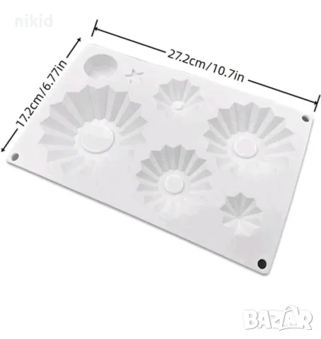 3D Основи основа части елха пънче пънчета различни размери силиконов молд форма шоколад гипс финдан , снимка 5 - Форми - 48167940