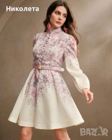 Разкроена рокля Флора, снимка 4 - Рокли - 50601190