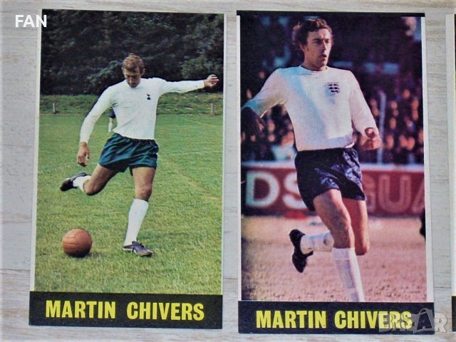 Снимки на английски футболисти от Тотнъм Хотспърс от 60-те и 70-те - Пат Дженингс, Мартин Питърс, снимка 6 - Фен артикули - 39335337