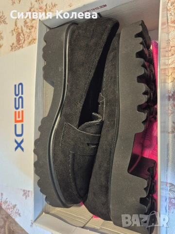 Черни мокасини 39 номер , снимка 2 - Дамски ежедневни обувки - 54293137