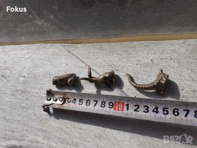 Миниатюрни бронзови фигурки 3 броя - лот 2, снимка 4 - Антикварни и старинни предмети - 53337213