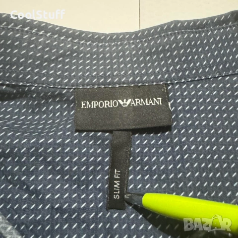 Оригинална Мъжка Риза Emporio Armani Размер XL, снимка 4 - Ризи - 53935031