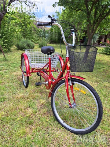 МЕГА МАРКА и ПОДАРЪК Семеен Триколесен Велосипед Триколка 24 цола 6 скорости, снимка 11 - Велосипеди - 51435311