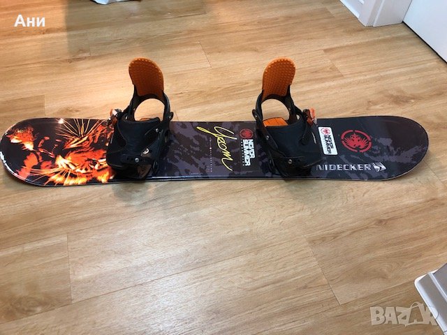 В добро състояние! Сноубоард Nidecker 121см + сноуборд автомати Drake LF, снимка 3 - Зимни спортове - 35094336