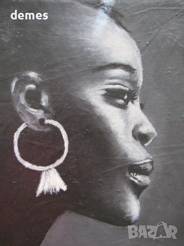 Портрет на жена-африканка-картина с маслени бои-серия, снимка 6 - Картини - 48449356