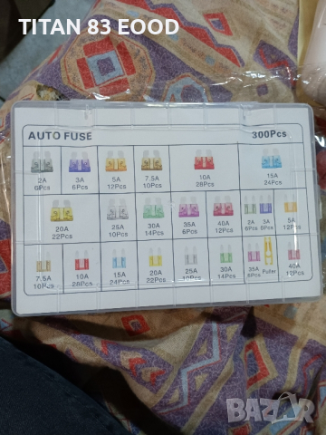 300 бр. Комплект асортимент от предпазители, снимка 3 - Друга електроника - 44746110