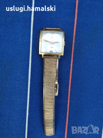 Позлатен швейцарски часовник, снимка 2 - Антикварни и старинни предмети - 53002391