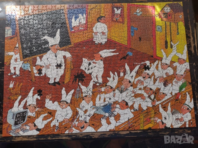 Пъзел "La Classe” PeCub 1986г. 1000 части, снимка 2 - Пъзели - 53139723