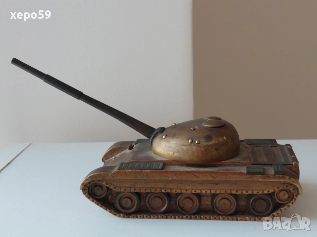 RRR-Много рядък бронзов модел на танк.Подарен посмъртно на ген.Дмитрий Григориевич Павлов , 1 200 лв, снимка 2 - Антикварни и старинни предмети - 52278495